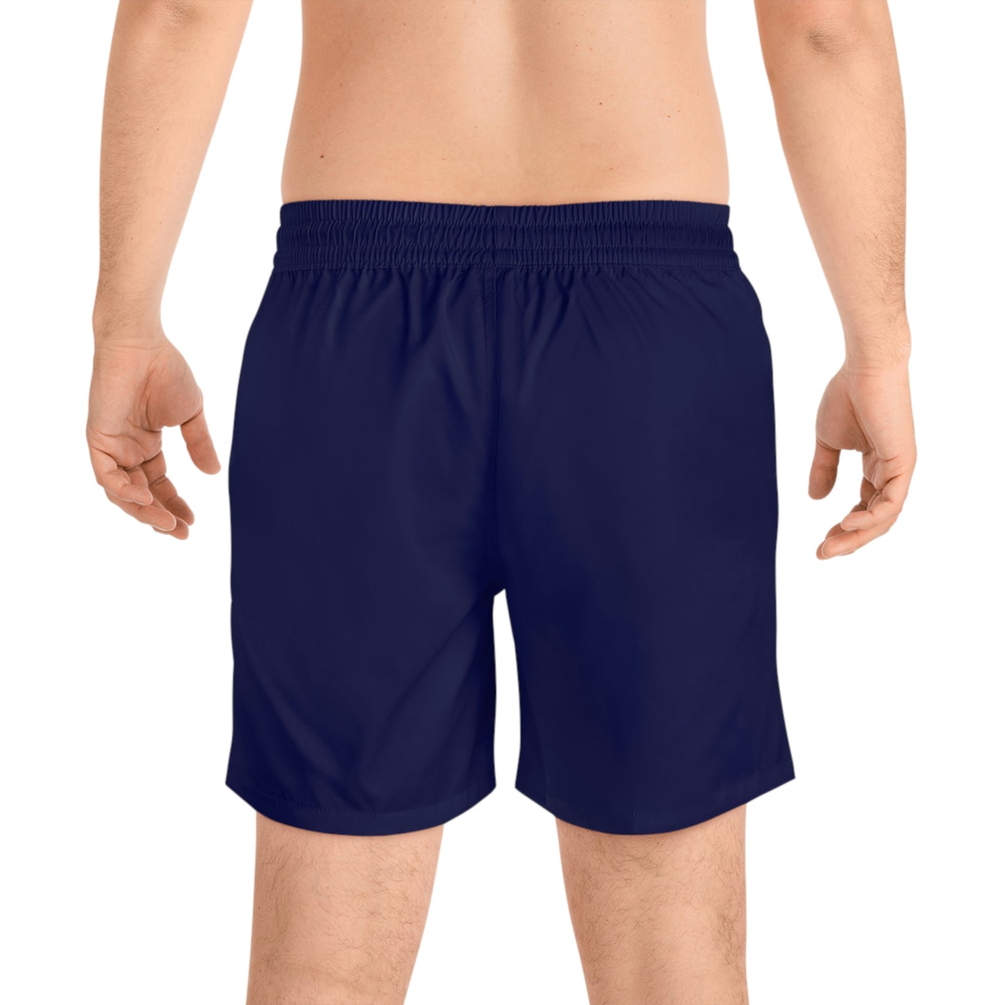 Men's Nautical Navy Mid-Length Swim Shorts