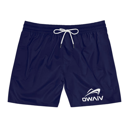 Men's Nautical Navy Mid-Length Swim Shorts