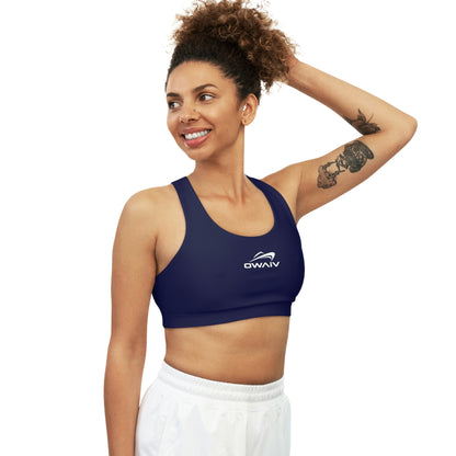 The Seamless Navy Nautical Chic Sports Bra