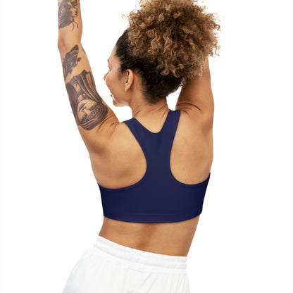 The Seamless Navy Nautical Chic Sports Bra