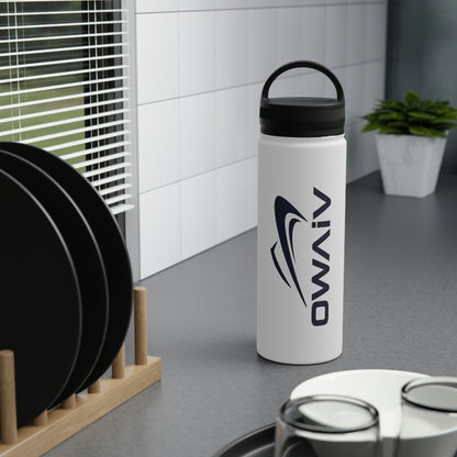 Nautical Stainless Steel Water Bottle with Handle Lid